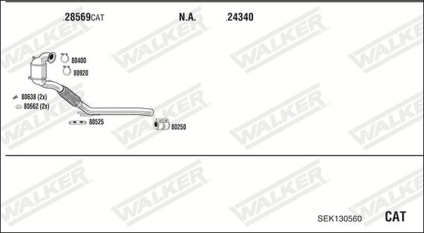 Walker SEK130560 - Система выпуска ОГ autosila-amz.com