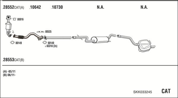 Walker SKK033245 - Система выпуска ОГ autosila-amz.com