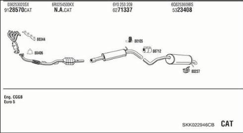 Walker SKK022946CB - Система выпуска ОГ autosila-amz.com