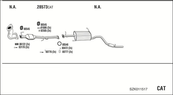 Walker SZK011517 - Система выпуска ОГ autosila-amz.com