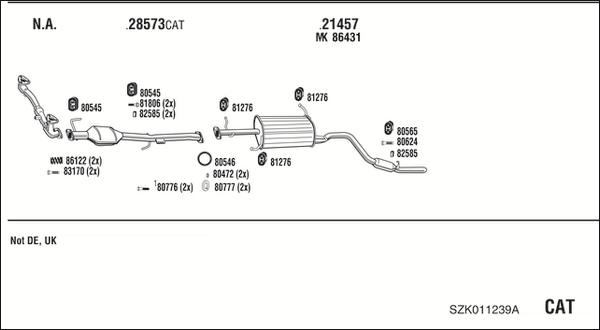 Walker SZK011239A - Система выпуска ОГ autosila-amz.com