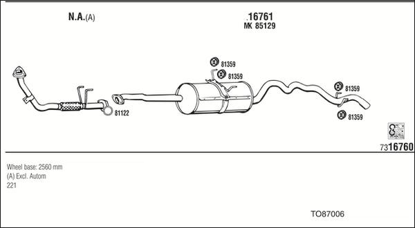 Walker TO87006 - Система выпуска ОГ autosila-amz.com