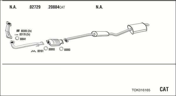 Walker TOK016165 - Система выпуска ОГ autosila-amz.com