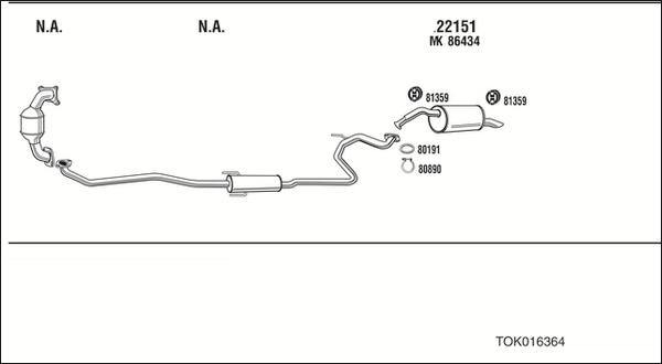 Walker TOK016364 - Система выпуска ОГ autosila-amz.com