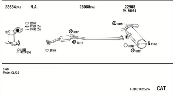 Walker TOK016252A - Система выпуска ОГ autosila-amz.com