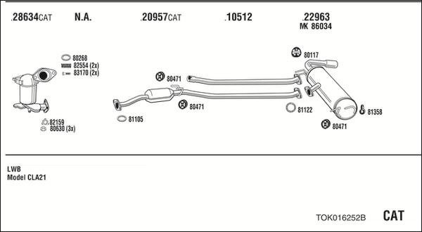 Walker TOK016252B - Система выпуска ОГ autosila-amz.com