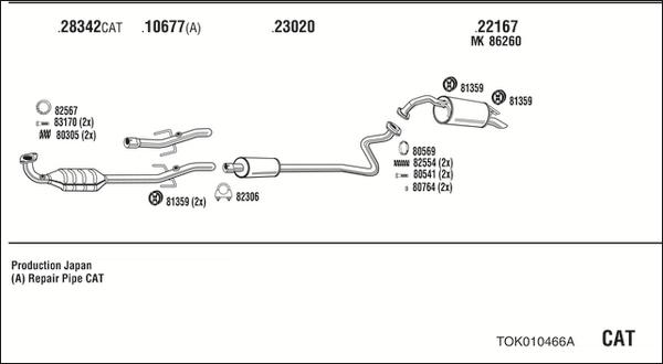 Walker TOK010466A - Система выпуска ОГ autosila-amz.com