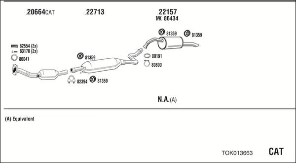 Walker TOK013663 - Система выпуска ОГ autosila-amz.com