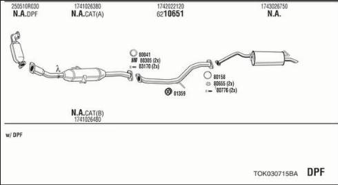 Walker TOK030715BA - Система выпуска ОГ autosila-amz.com