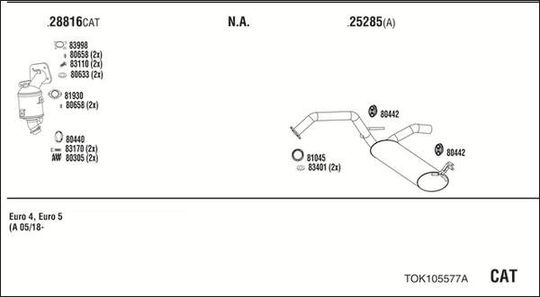 Walker TOK105577A - Система выпуска ОГ autosila-amz.com