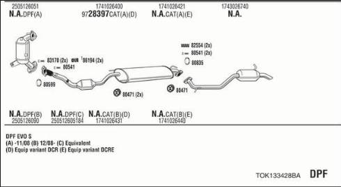 Walker TOK133428BA - Система выпуска ОГ autosila-amz.com