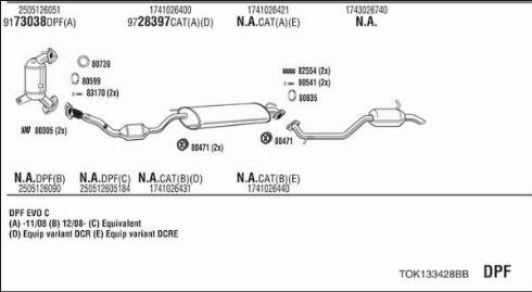 Walker TOK133428BB - Система выпуска ОГ autosila-amz.com