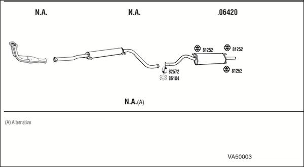 Walker VA50003 - Система выпуска ОГ autosila-amz.com