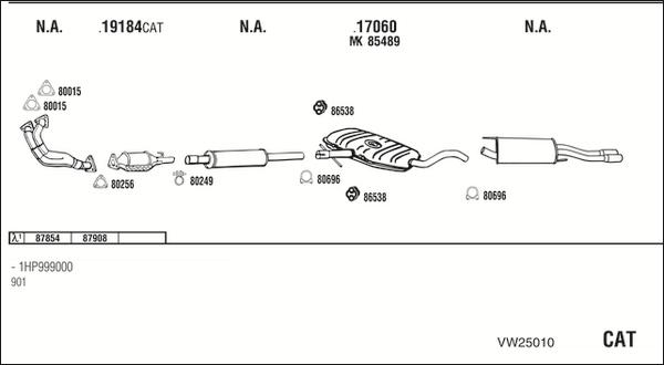 Walker VW25010 - Система выпуска ОГ autosila-amz.com