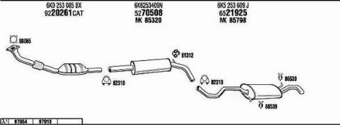 Walker VW20542 - Система выпуска ОГ autosila-amz.com