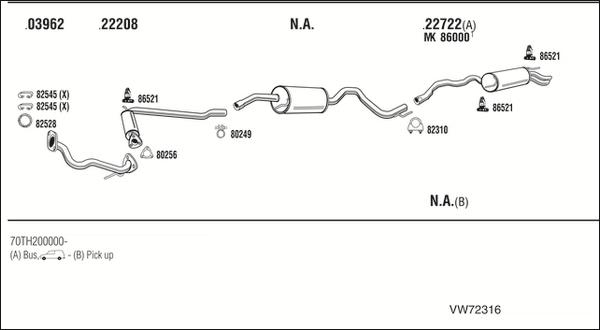 Walker VW72316 - Система выпуска ОГ autosila-amz.com