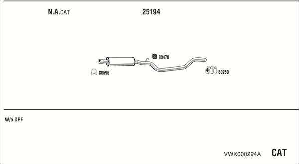 Walker VWK000294A - Система выпуска ОГ autosila-amz.com