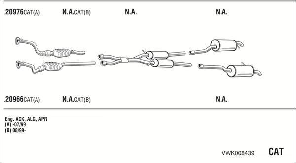 Walker VWK008439 - Система выпуска ОГ autosila-amz.com