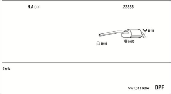 Walker VWK011160A - Система выпуска ОГ autosila-amz.com