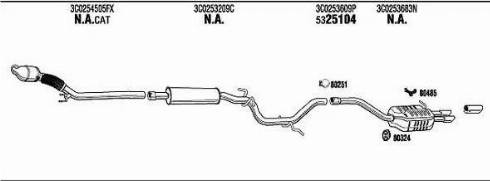 Walker VWK018523BA - Система выпуска ОГ autosila-amz.com