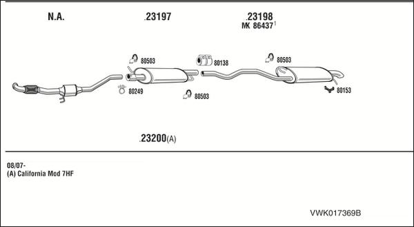 Walker VWK017369B - Система выпуска ОГ autosila-amz.com