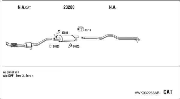 Walker VWK032266AB - Система выпуска ОГ autosila-amz.com