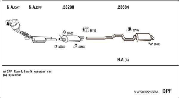 Walker VWK032266BA - Система выпуска ОГ autosila-amz.com