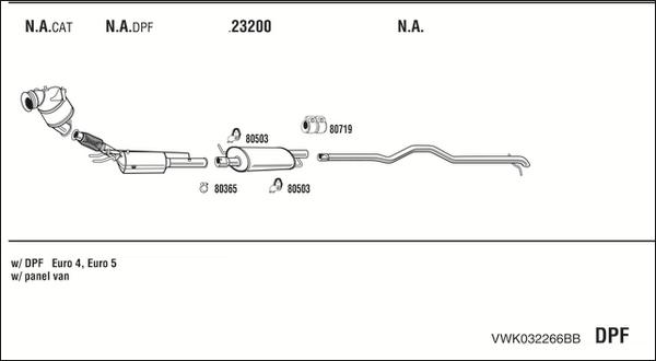 Walker VWK032266BB - Система выпуска ОГ autosila-amz.com