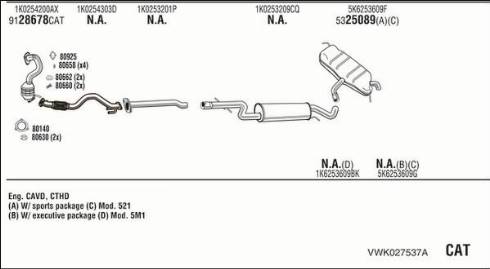 Walker VWK027537A - Система выпуска ОГ autosila-amz.com