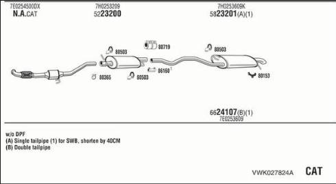 Walker VWK027824A - Система выпуска ОГ autosila-amz.com