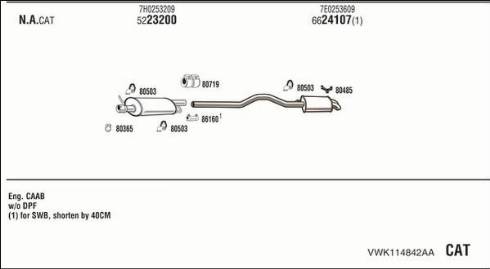 Walker VWK114842AA - Система выпуска ОГ autosila-amz.com