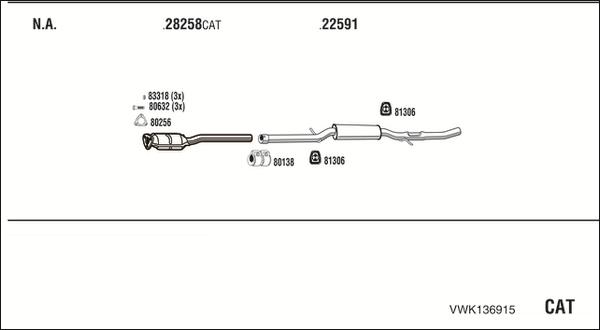 Walker VWK136915 - Система выпуска ОГ autosila-amz.com