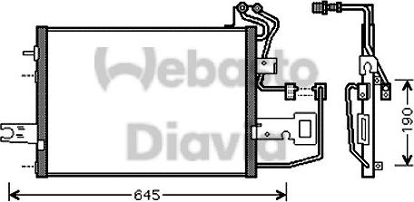 Webasto 82D0225542A - Конденсатор кондиционера autosila-amz.com