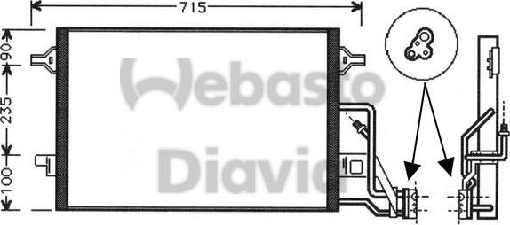 Webasto 82D0225453A - Конденсатор кондиционера autosila-amz.com