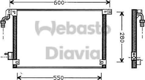 Webasto 82D0225412A - Конденсатор кондиционера autosila-amz.com