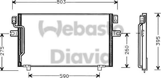 Webasto 82D0225439A - Конденсатор кондиционера autosila-amz.com