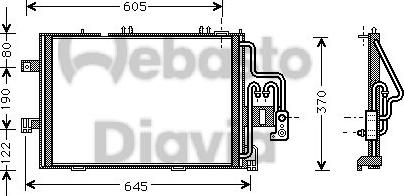 Webasto 82D0225477A - Конденсатор кондиционера autosila-amz.com