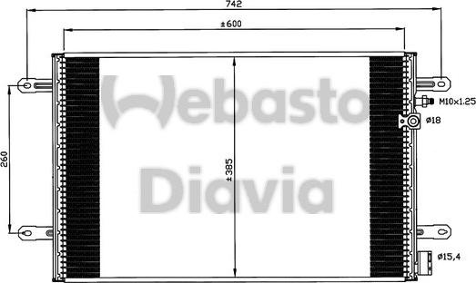 Webasto 82D0225591A - Конденсатор кондиционера autosila-amz.com