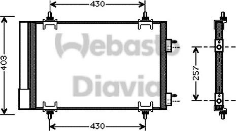 Webasto 82D0225549A - Конденсатор кондиционера autosila-amz.com