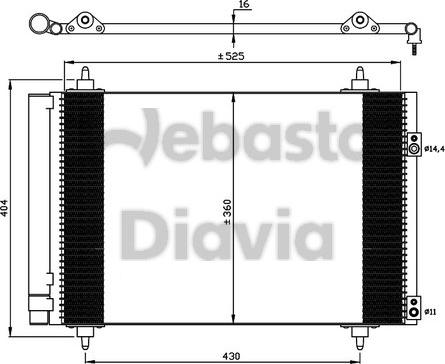 Webasto 82D0225548A - Конденсатор кондиционера autosila-amz.com