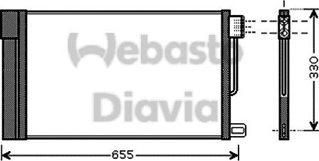 Webasto 82D0225552A - Конденсатор кондиционера autosila-amz.com