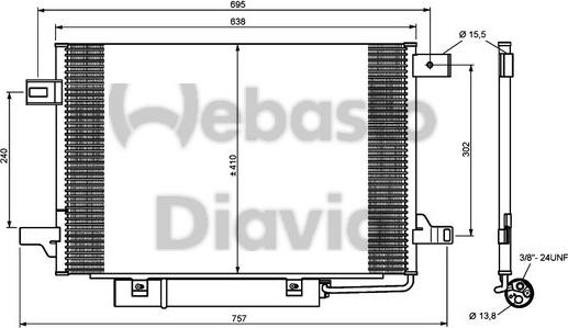 Webasto 82D0225562A - Конденсатор кондиционера autosila-amz.com