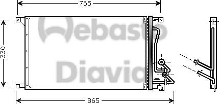 Webasto 82D0225506A - Конденсатор кондиционера autosila-amz.com