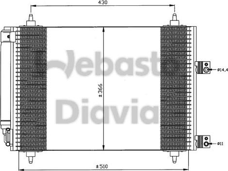 Webasto 82D0225537A - Конденсатор кондиционера autosila-amz.com