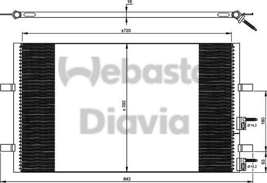 Webasto 82D0225640A - Конденсатор кондиционера autosila-amz.com