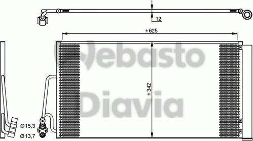 Webasto 82D0225612A - Конденсатор кондиционера autosila-amz.com