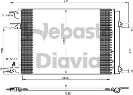 Webasto 82D0225683A - Конденсатор кондиционера autosila-amz.com