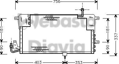 Webasto 82D0225144A - Конденсатор кондиционера autosila-amz.com