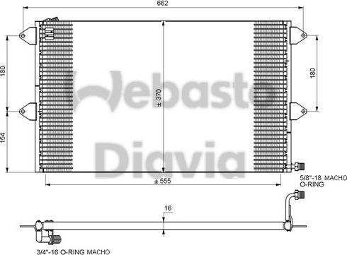 Webasto 82D0225100A - Конденсатор кондиционера autosila-amz.com