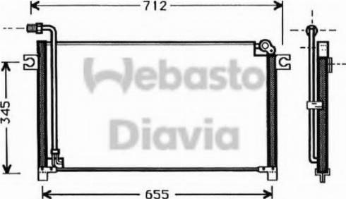 Webasto 82D0225346A - Конденсатор кондиционера autosila-amz.com